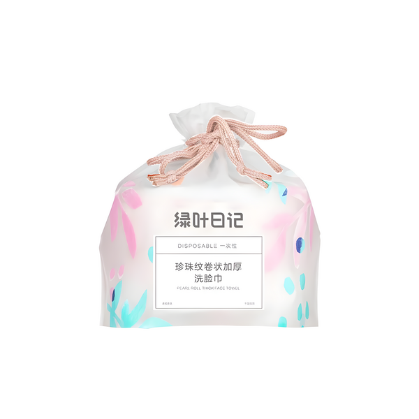 (Кол-во в корбока 24 шт) Greenleaf RIJI  Салфетки повышенной плотности с жемчужным тиснением для лица (в рулоне)