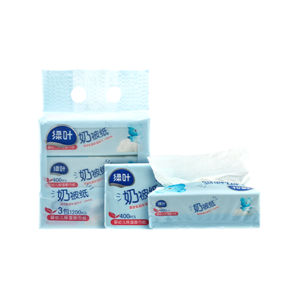 (Кол-во в коробке 20 шт) Greenleaf Увлажняющая бумажная салфетка для новорожденных и детей