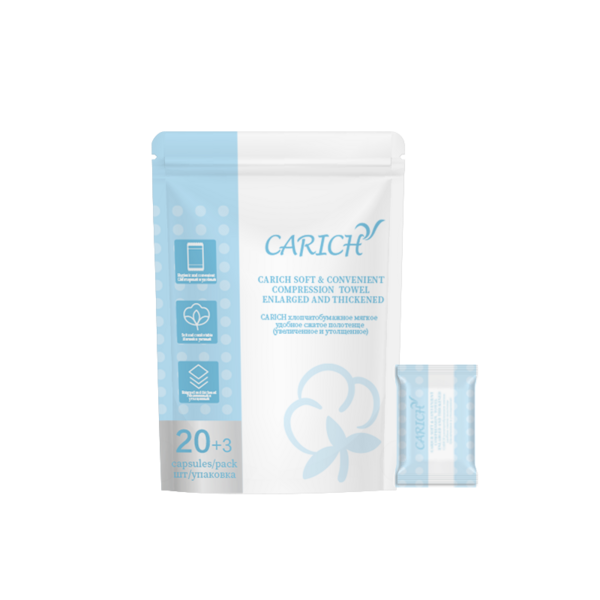 (Кол-во в коробке 42 шт) CARICH Мягкое хлопковое прессованное полотенце（увеличить большой утолщаться）
