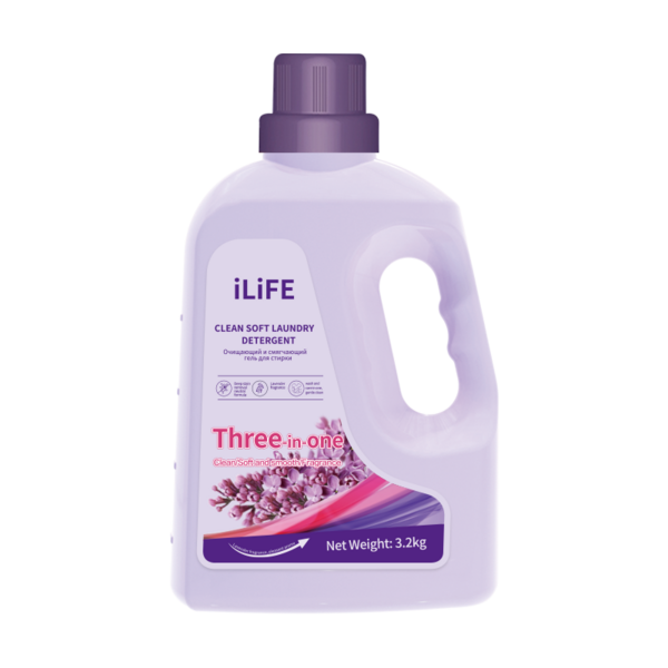 (Кол-во в коробке 6 шт) iLiFE Моющее средство для белья Чистота и мягкость/3,2 кг/аромат лаванды