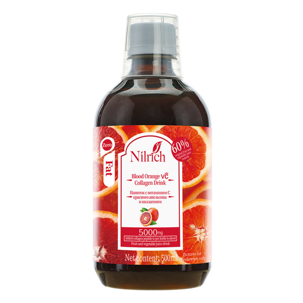 (Кол-во в коробке 18 шт) Nilrich коллагеновый напиток красный апельсин с витамином C